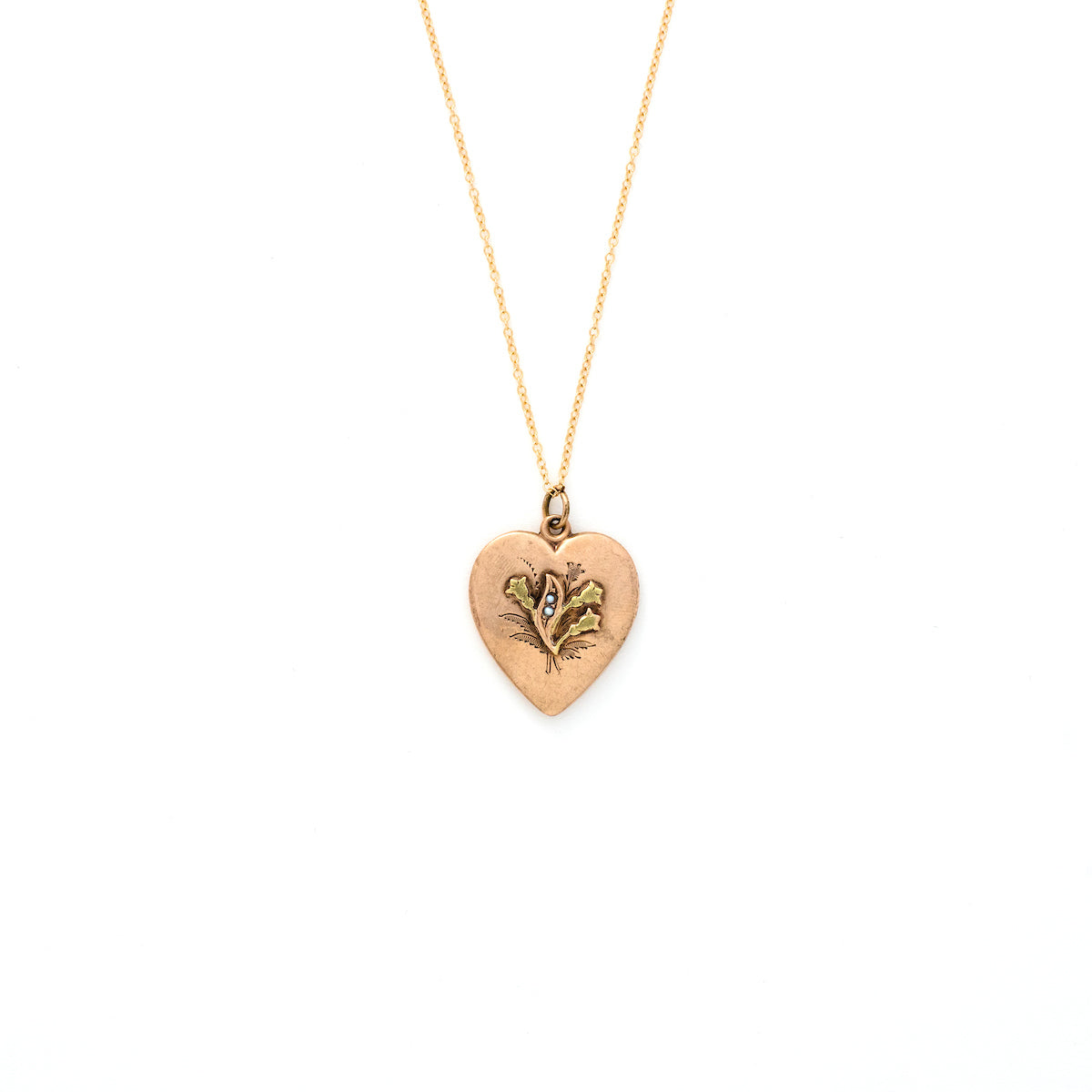 14K Petal and Pearl Pendant