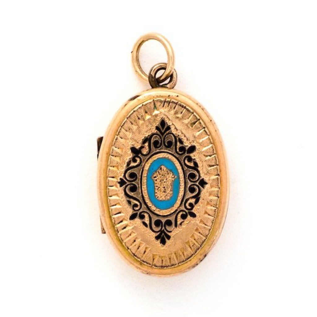 Turquoise French Enamel Locket