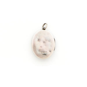 1909 English Sterling Silver Carnelian Shield Locket