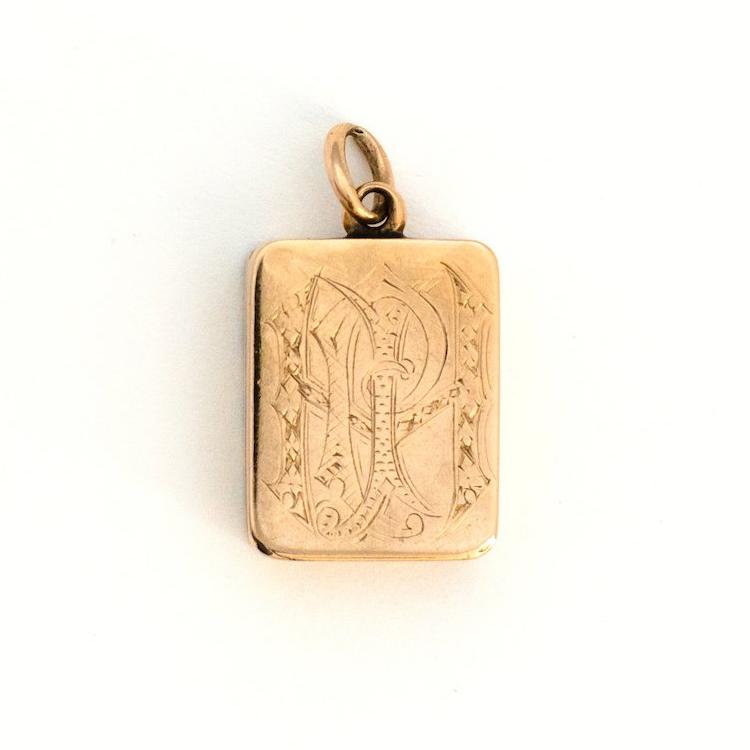 14K Rose Gold and Platinum Sunrise Locket