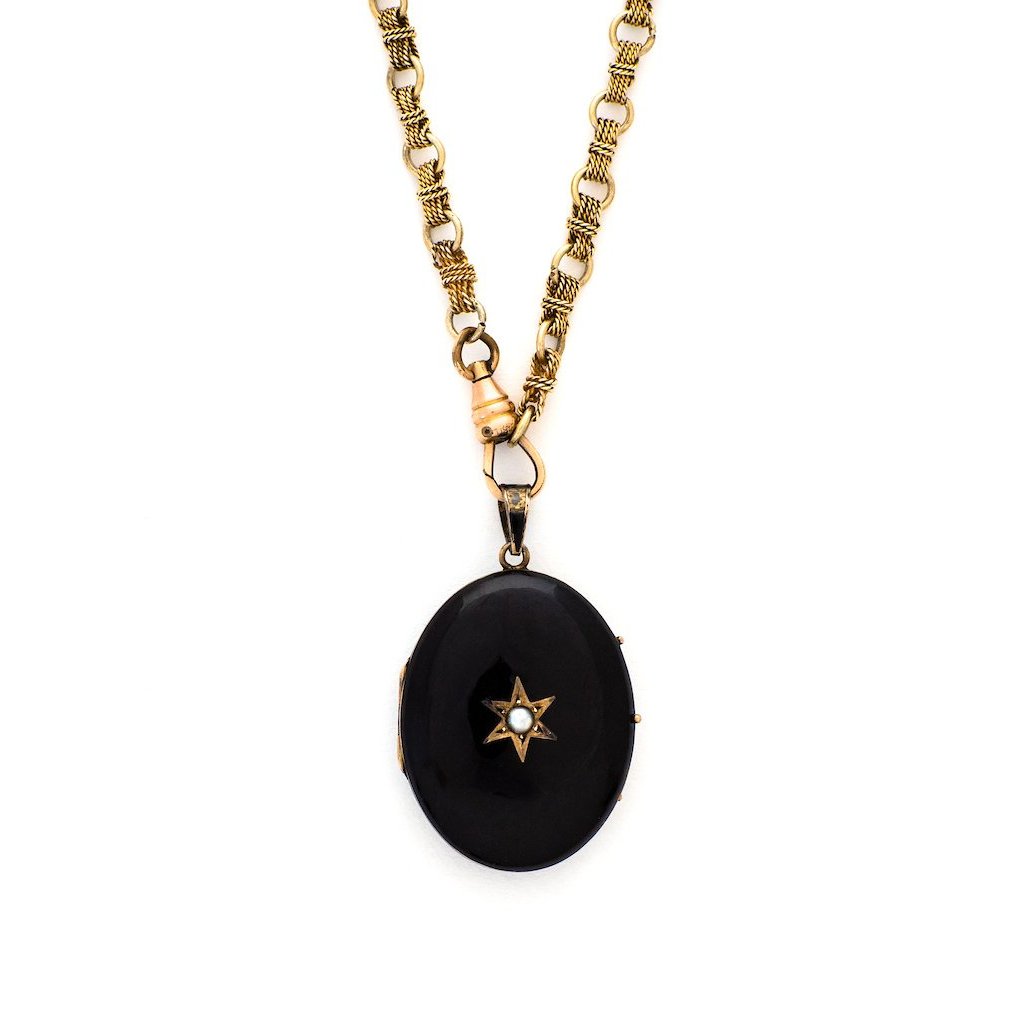 North Star Enamel Locket