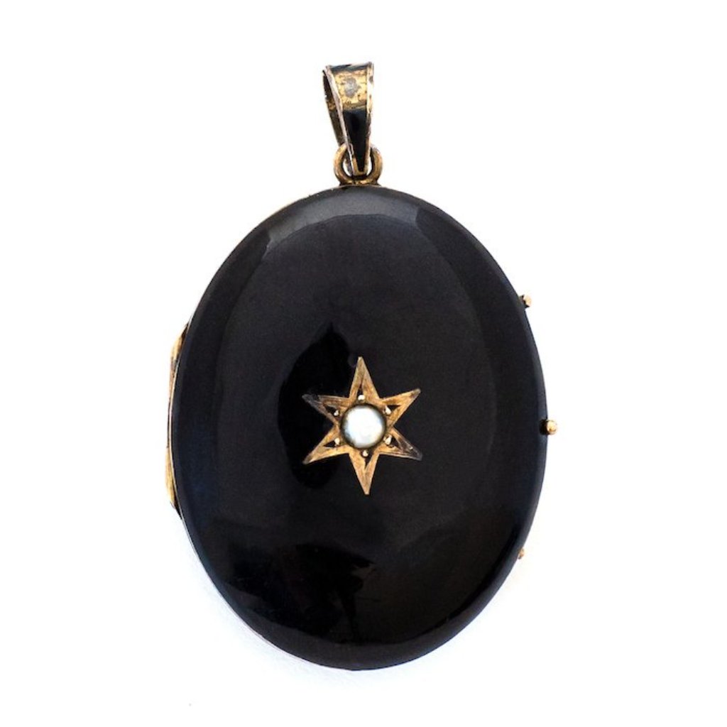 North Star Enamel Locket