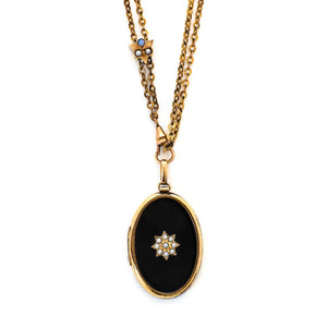 Pearl Star Enamel Locket