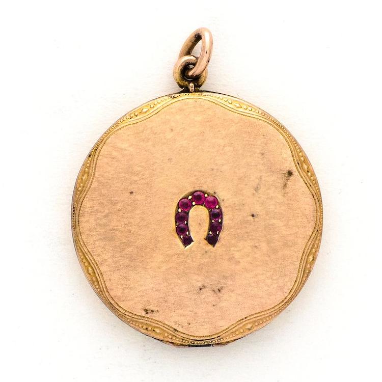Pink Horseshoe Locket