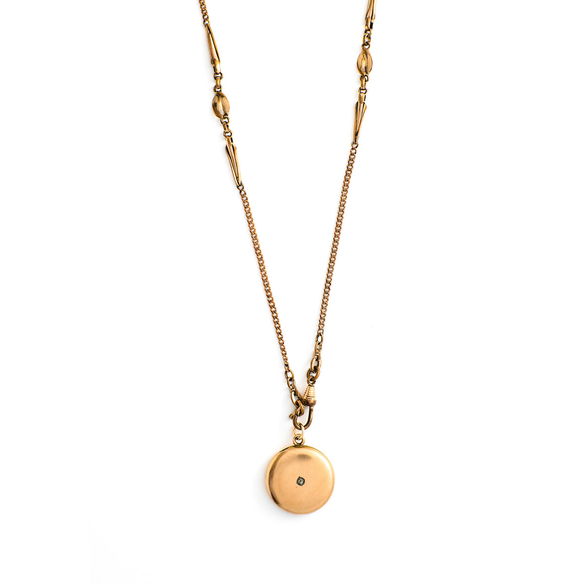 Single Stone Round Locket