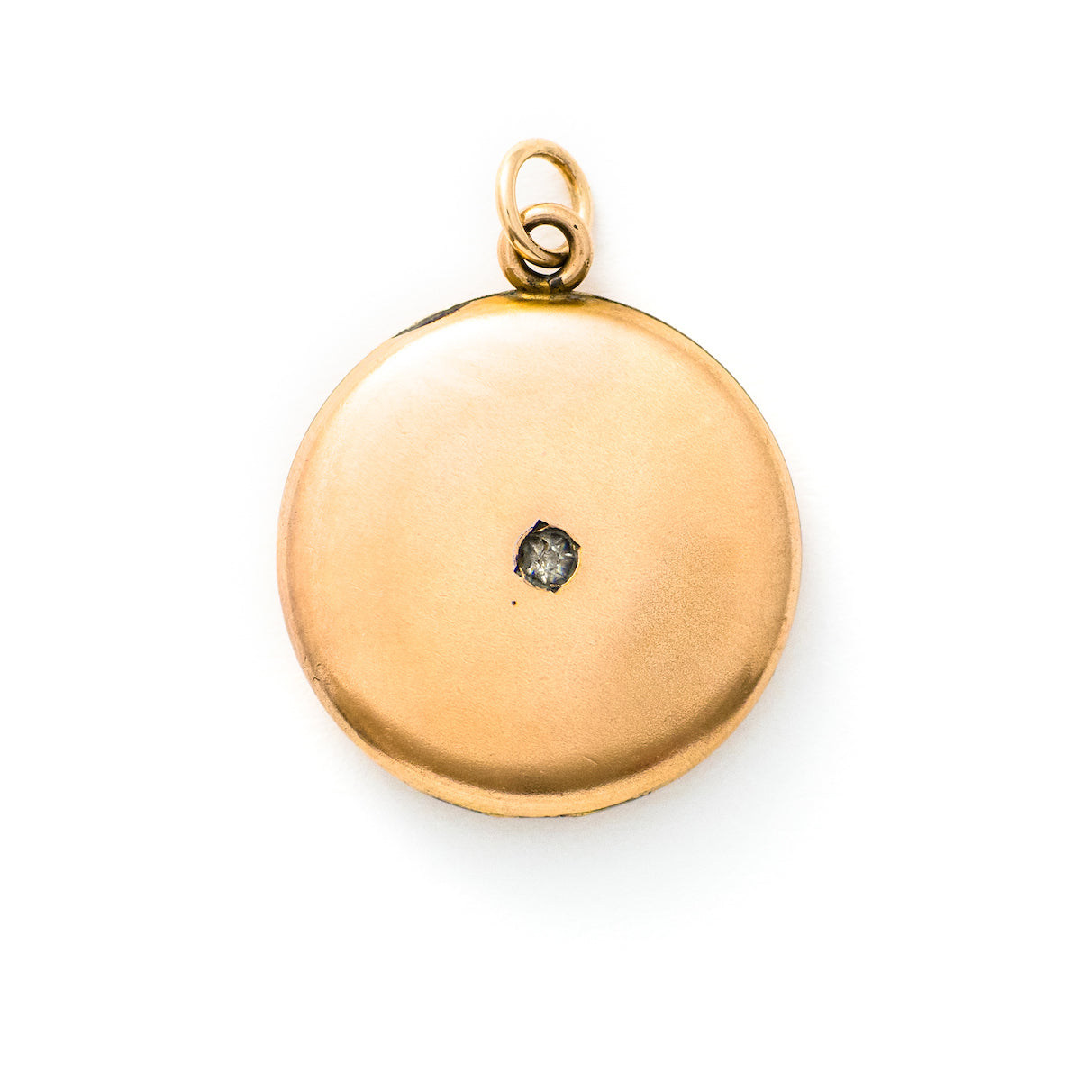 Single Stone Round Locket