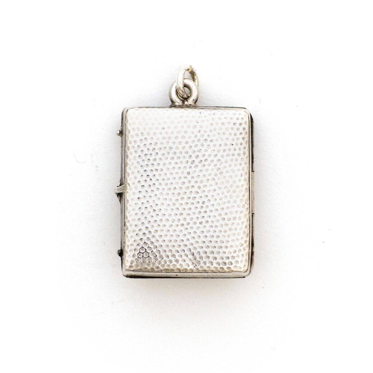 Deco silver & garnet book locket