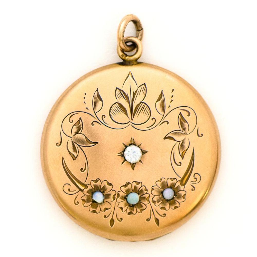 Opal Blooms Locket