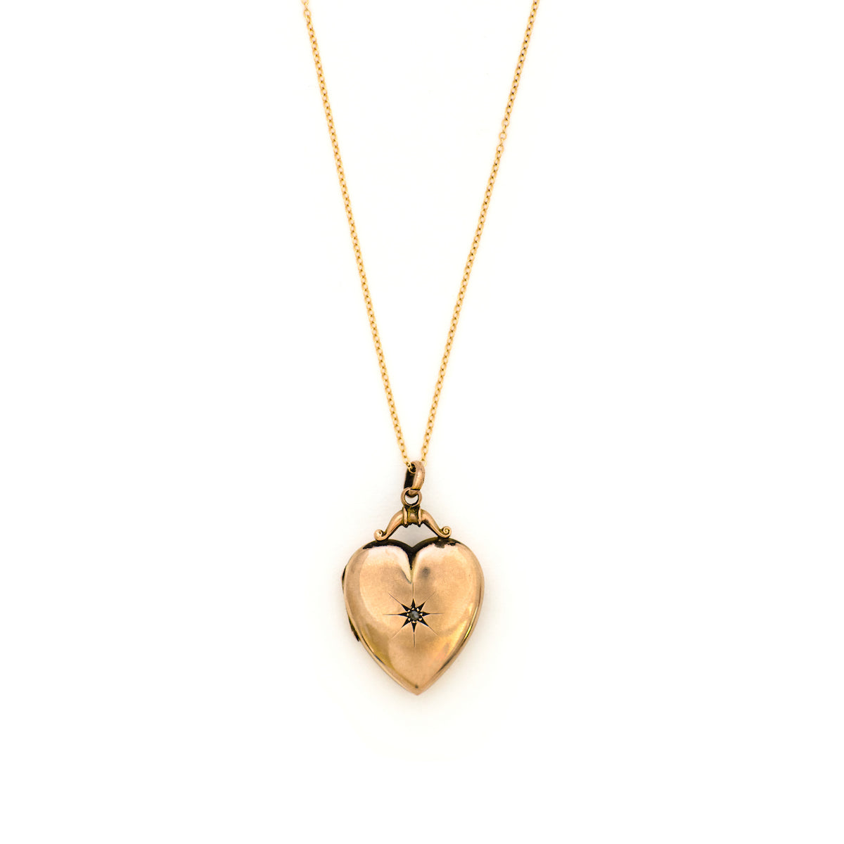 15K Gold & Diamond English Victorian Heart Locket