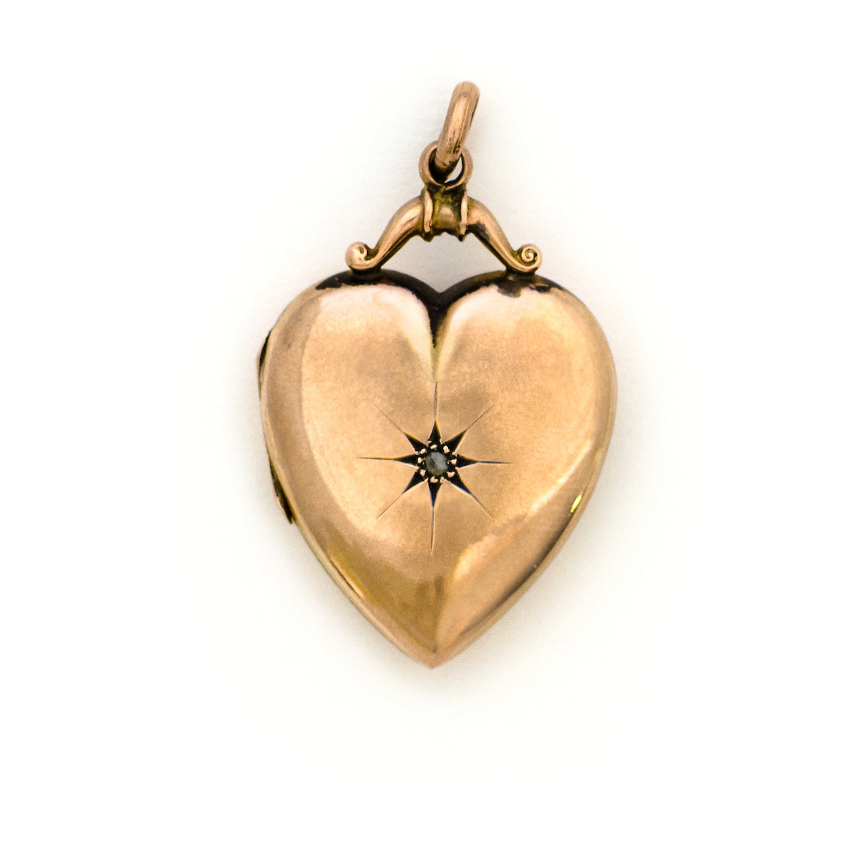 15K Gold & Diamond English Victorian Heart Locket