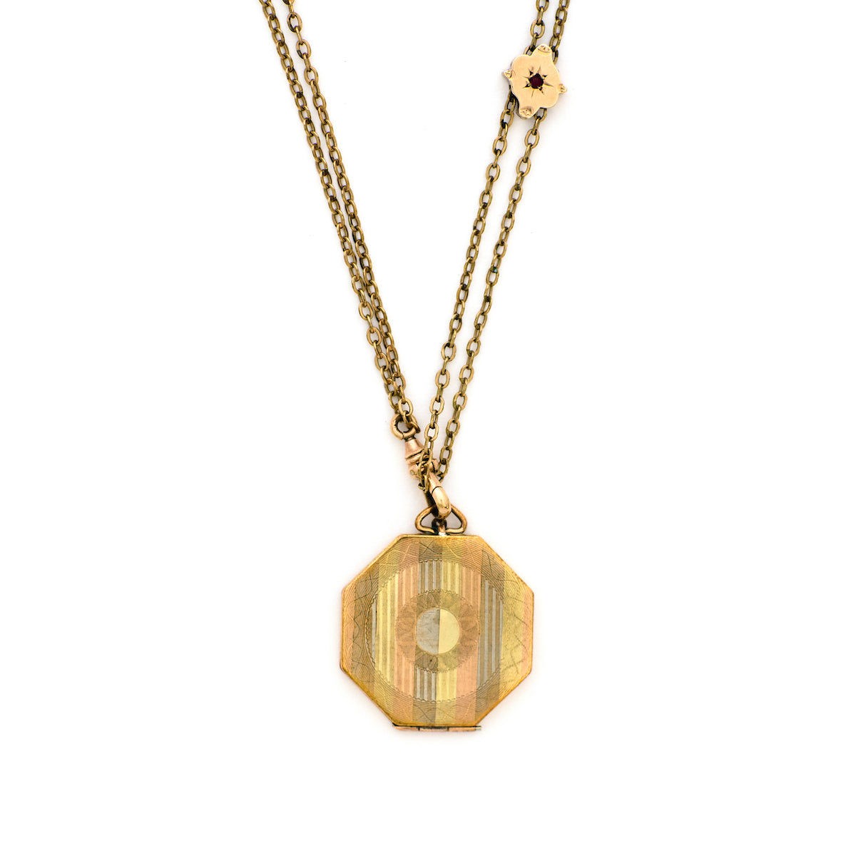 Tri-metal Octagon Locket