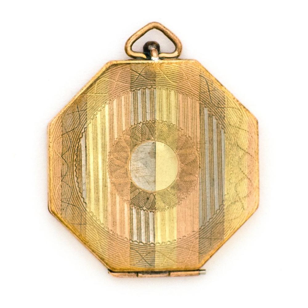 Tri-metal Octagon Locket