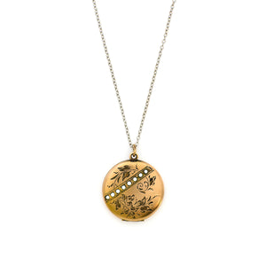 Floral and Stripe Locket