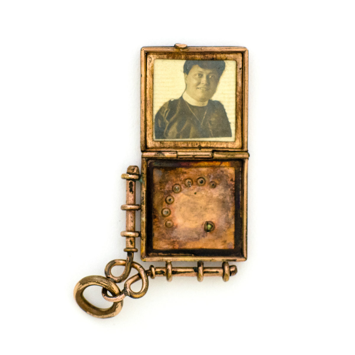 Moon and Star Square Locket