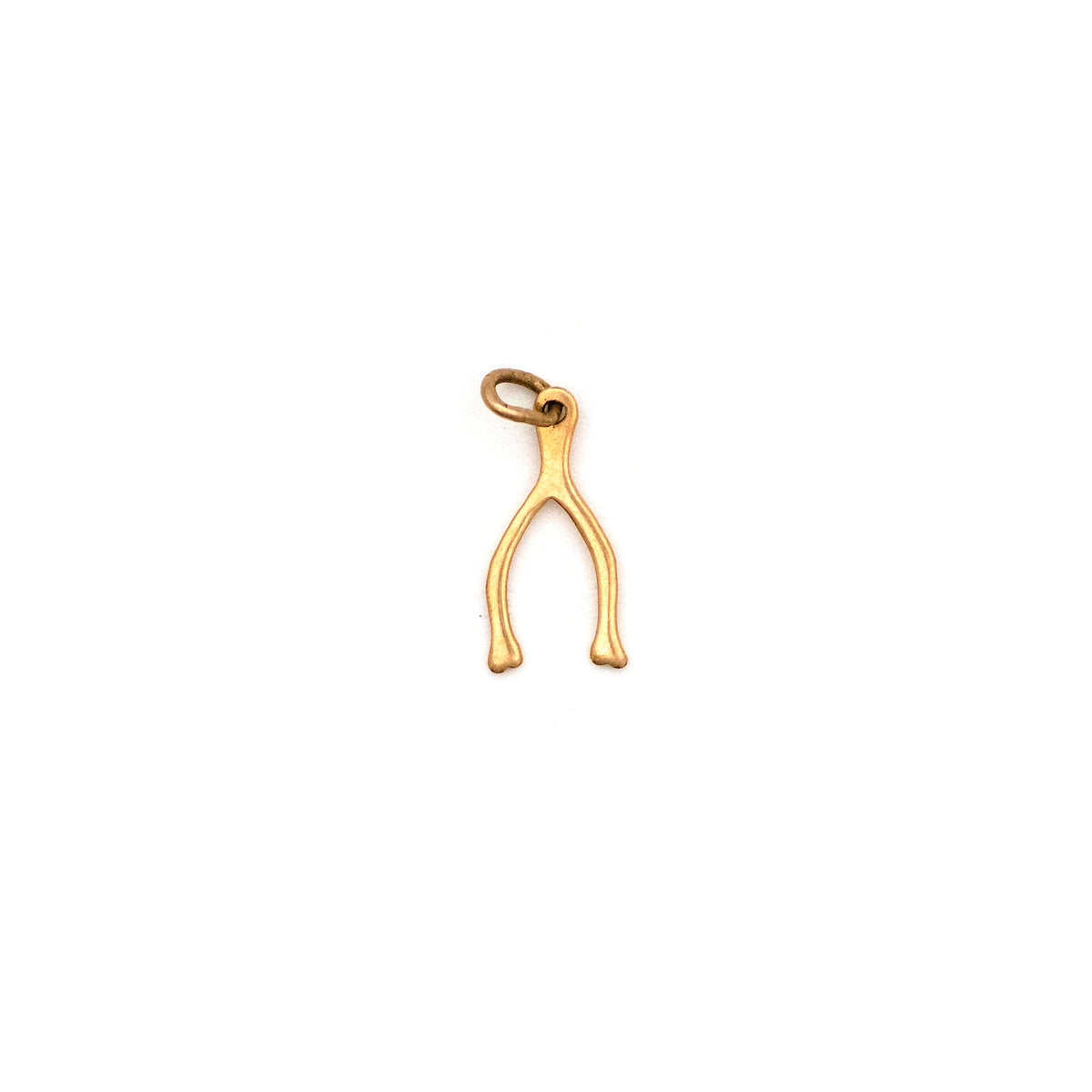 Vintage 10K Gold Wishbone Charm