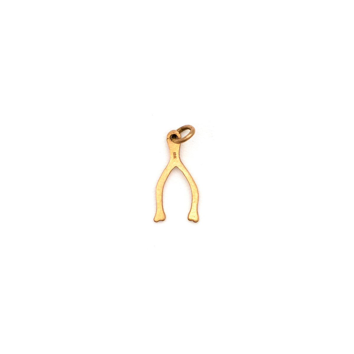 Vintage 10K Gold Wishbone Charm
