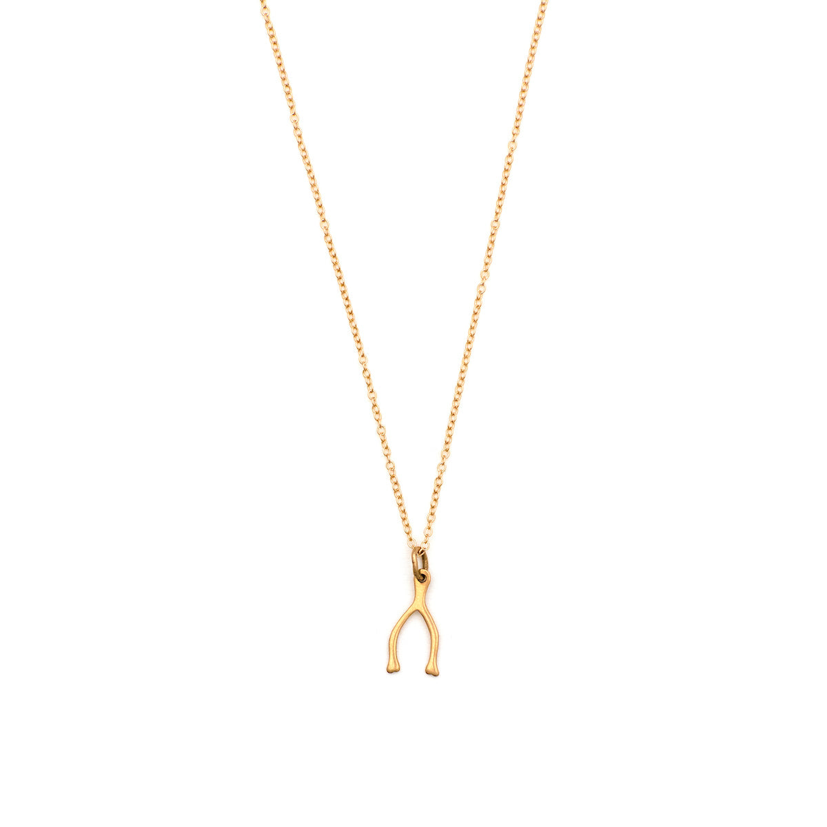 Vintage 10K Gold Wishbone Charm