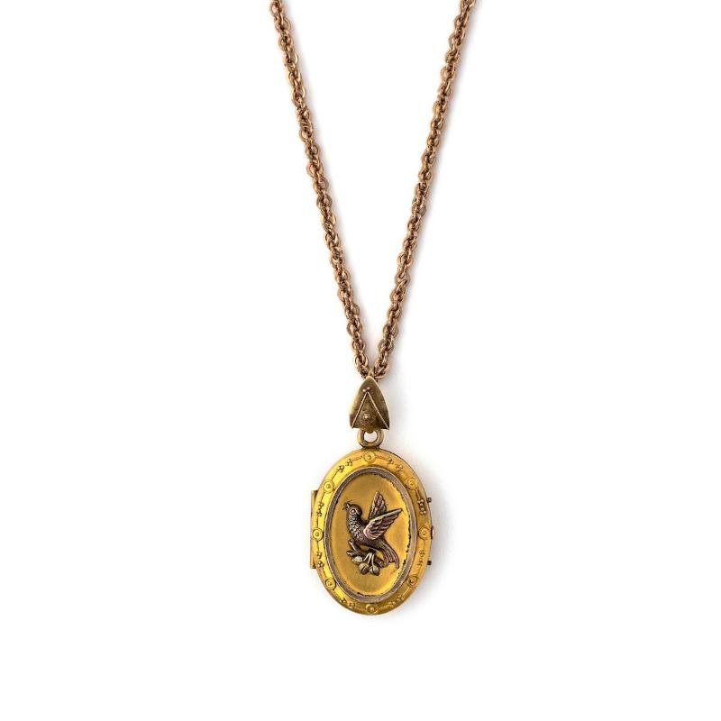 Victorian Bird Locket