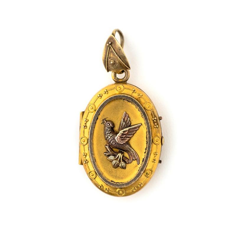Victorian Bird Locket