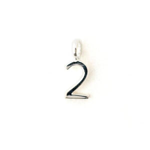 Polished Gold Vermeil Number 2 Charm - Classic