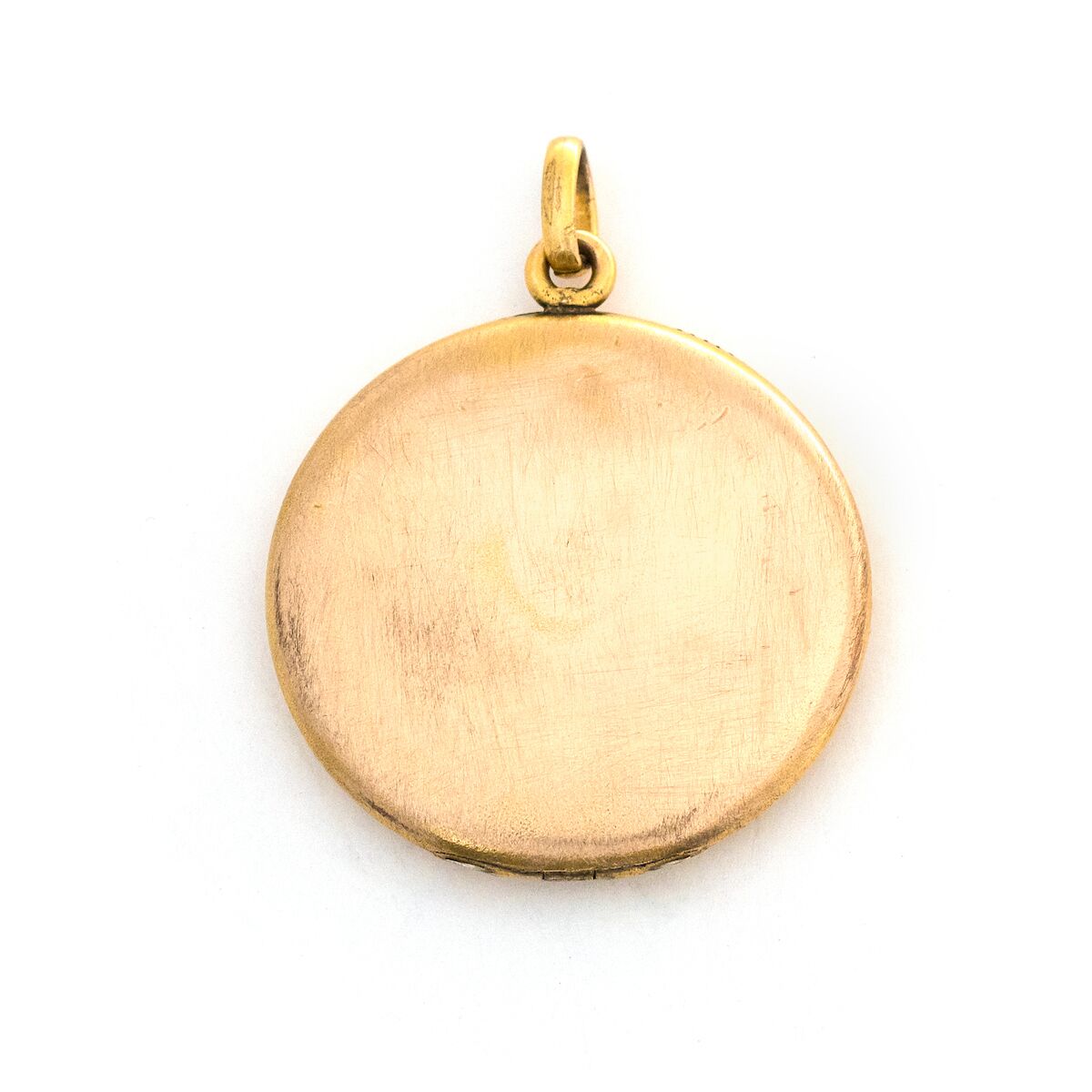 Red Stone Flower & Crossbar Locket