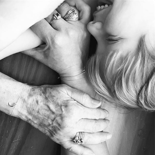 Crescent Moon Stacking Birthstone Rings - Sterling Silver