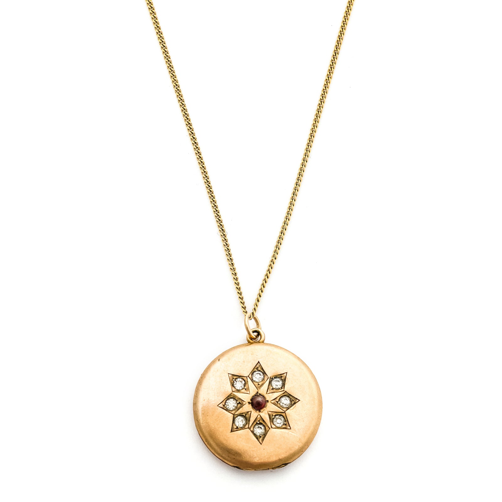Scarlet Snowflake Antique Locket
