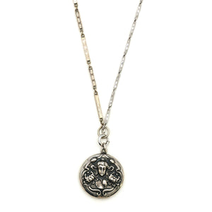 Silver Lady of the Water Lilies Locket
