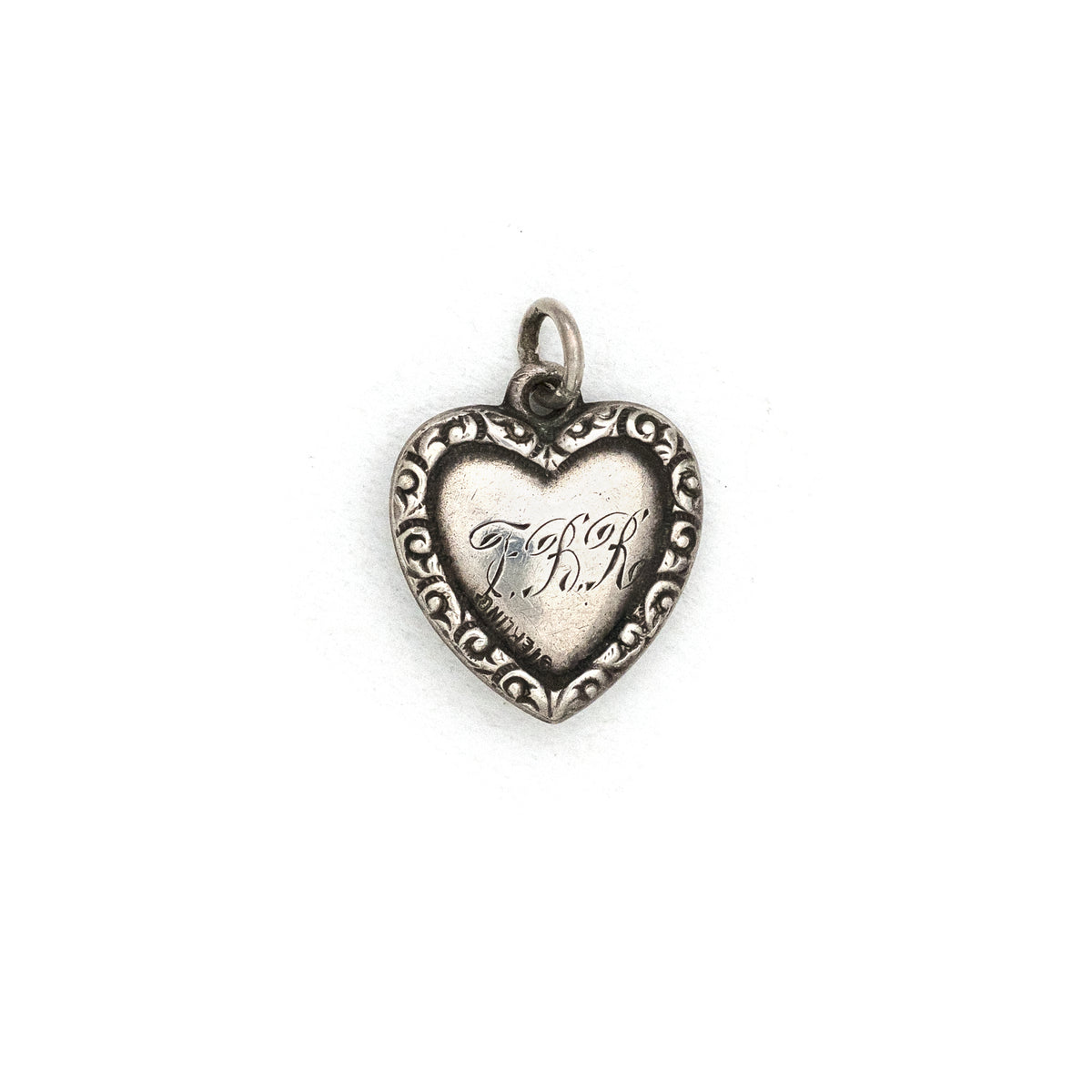 Antique Sterling Silver Multi Color Heart Charm