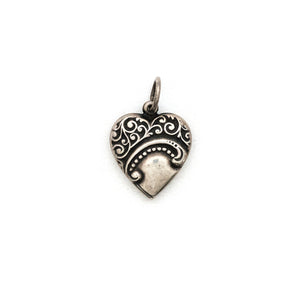 Sterling Silver Filigree Heart Charm