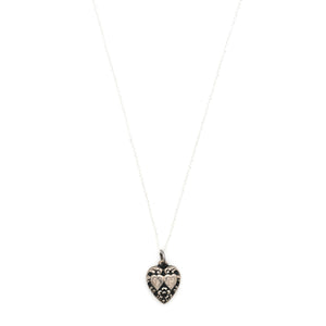 Antique Sterling Silver I Love You Heart Charm