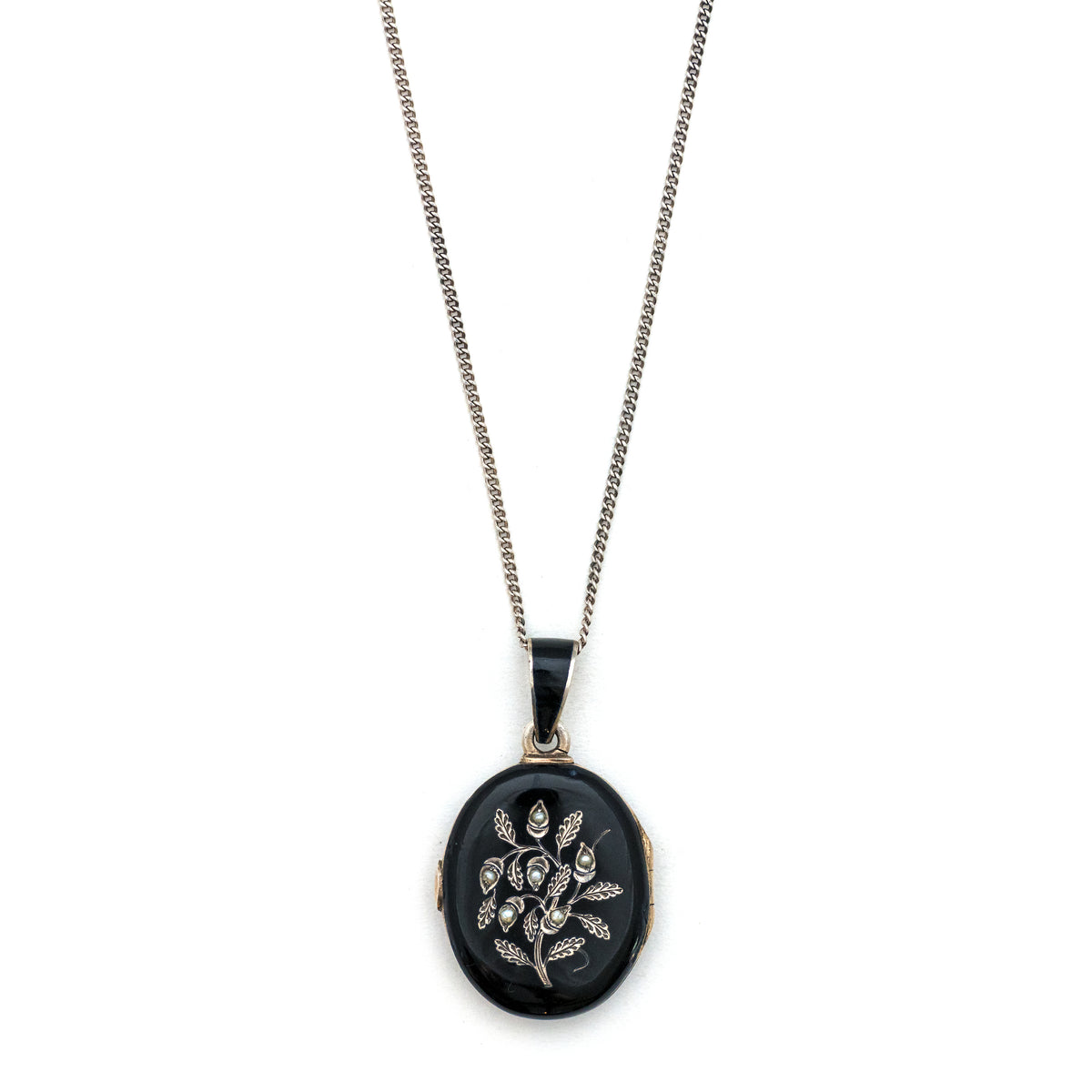 Oak & Acorn Enamel Locket