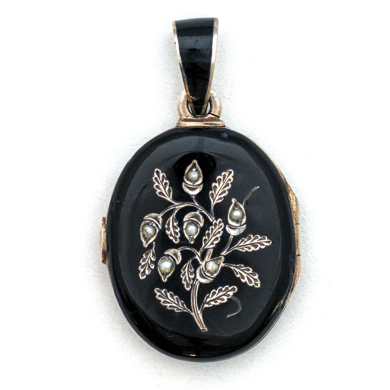 Oak & Acorn Enamel Locket