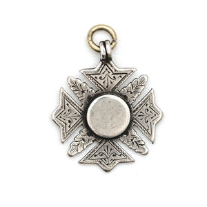 Antique 1848 English Sterling Silver Medal Charm