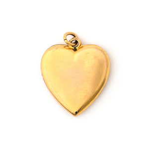 Antique Wildflower Heart Pendant