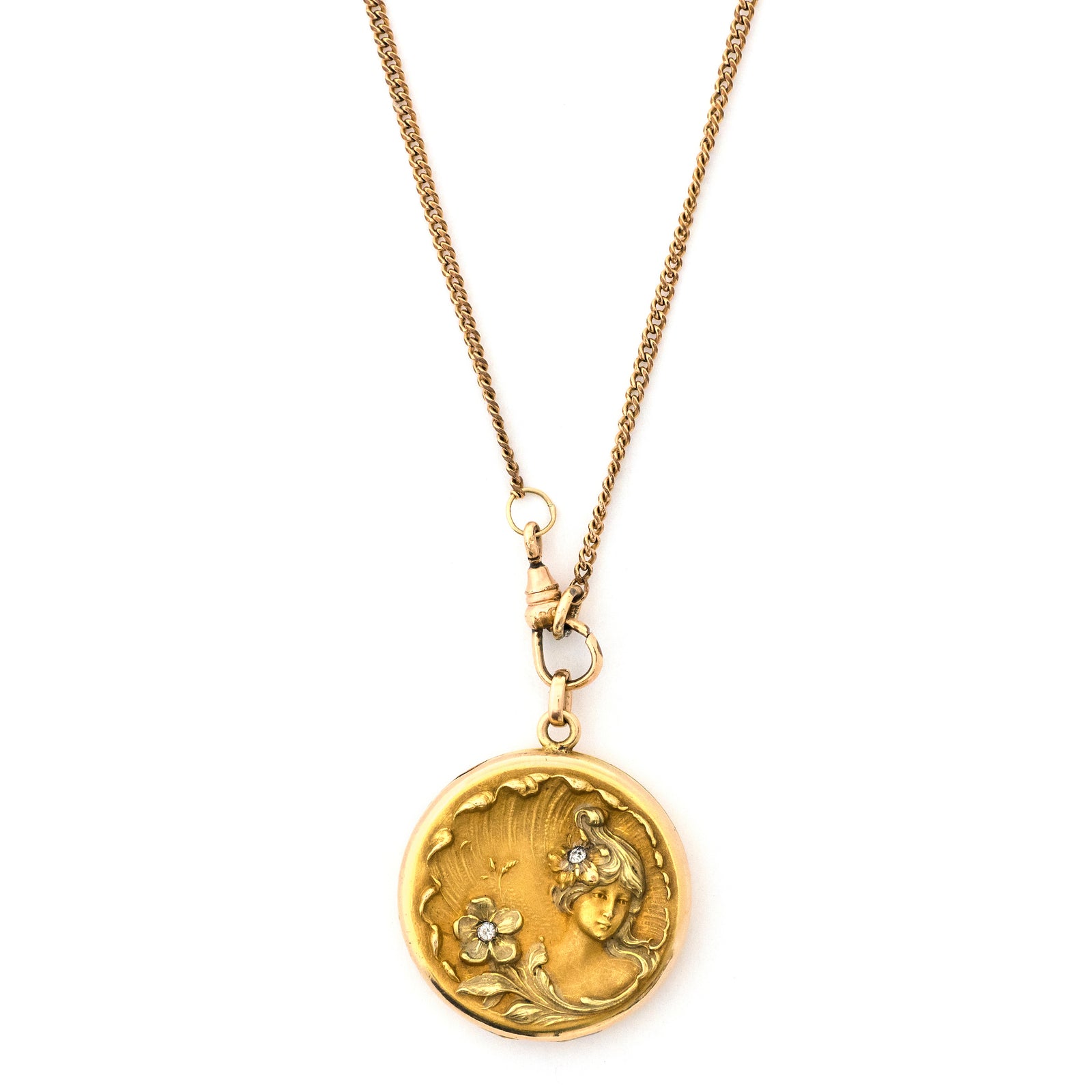 Forget Me Not Portrait Locket