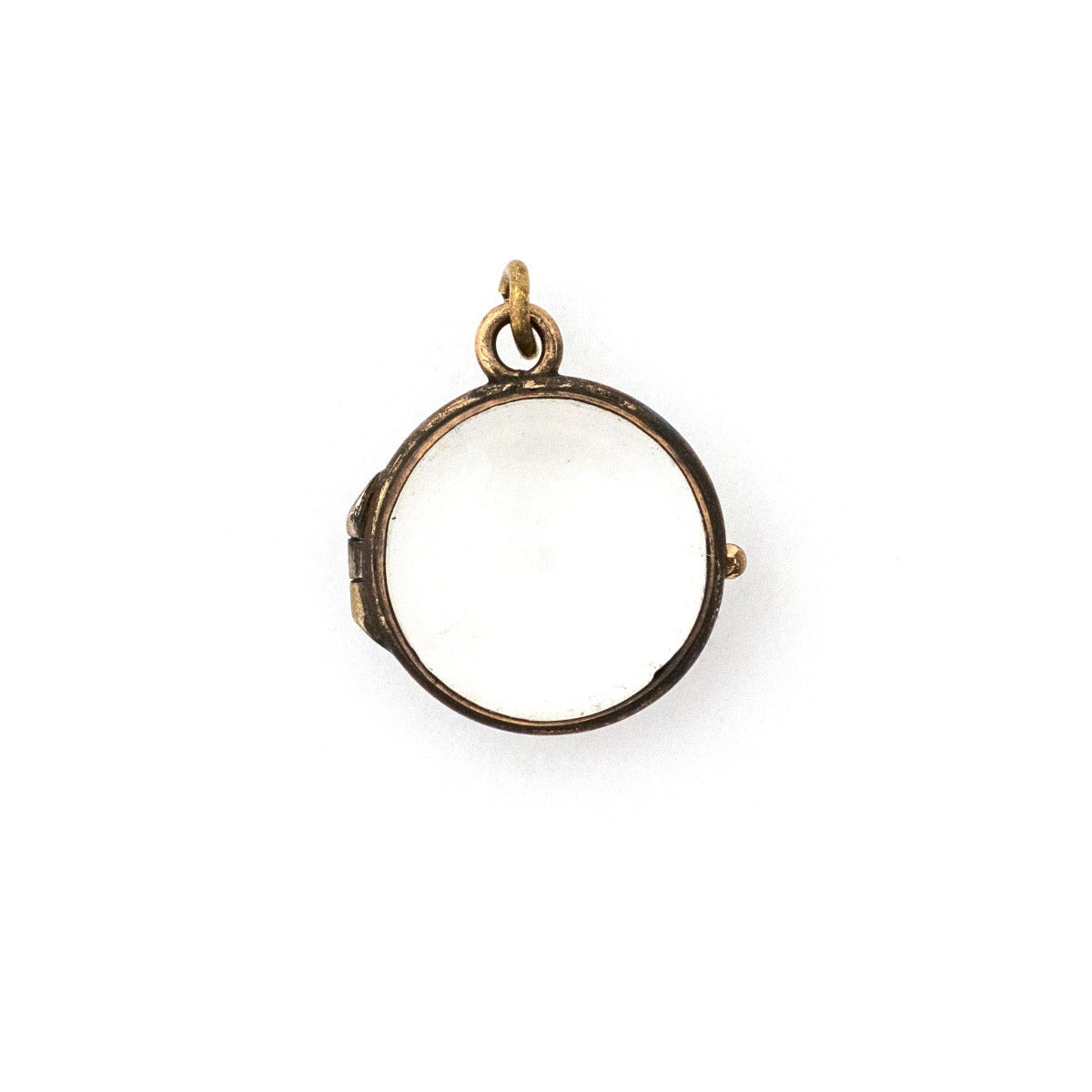 Pool of Light Antique Locket, front view. Portrait locket that holds photos and pictures