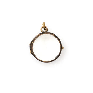 Pool of Light Antique Locket, front view. Portrait locket that holds photos and pictures
