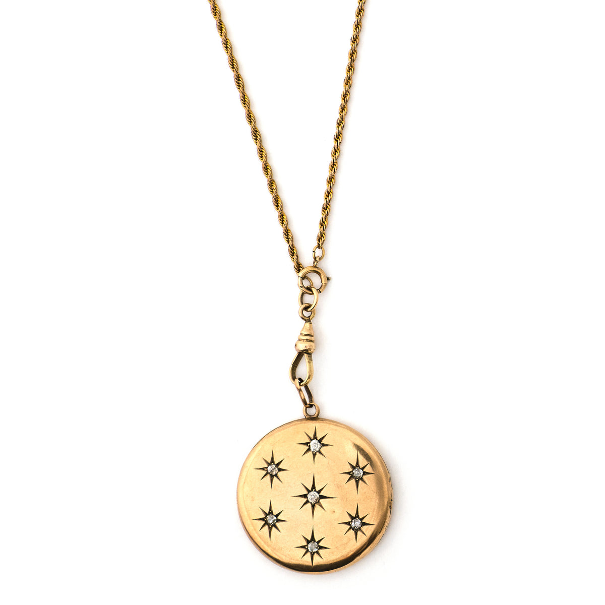 10k Gold & Diamond Starry Night Locket