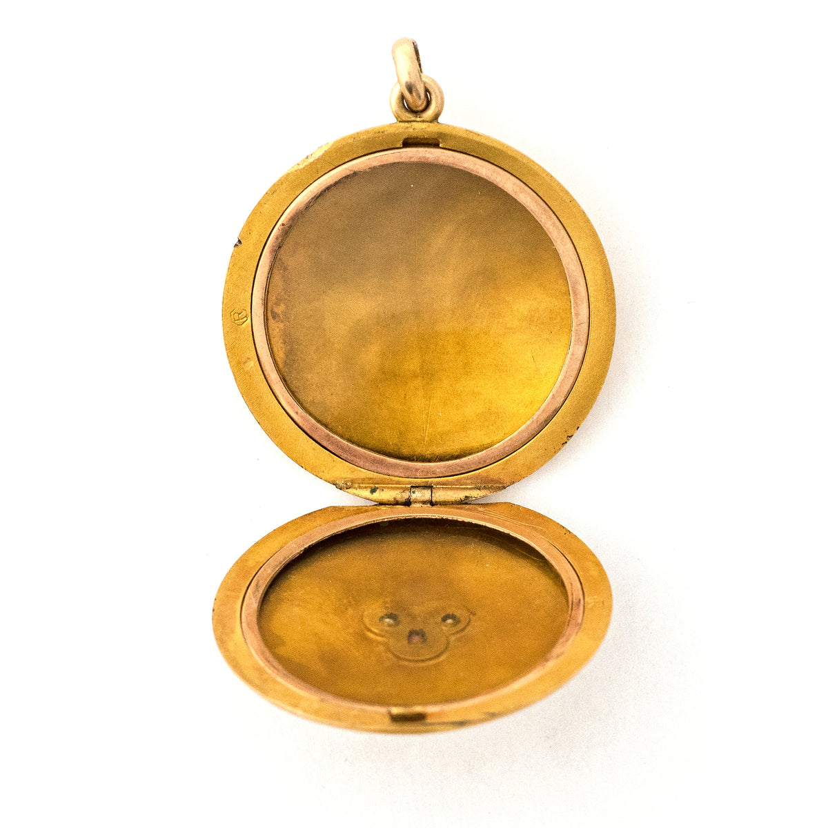 10k Gold Diamond & Ruby Clover Locket