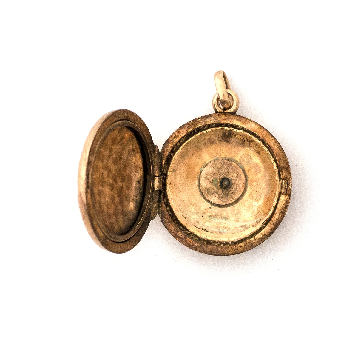 10k Gold & Diamond Petite Starburst Locket