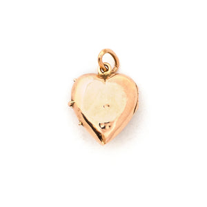 14K Rose Gold Victorian Pearl Heart Locket
