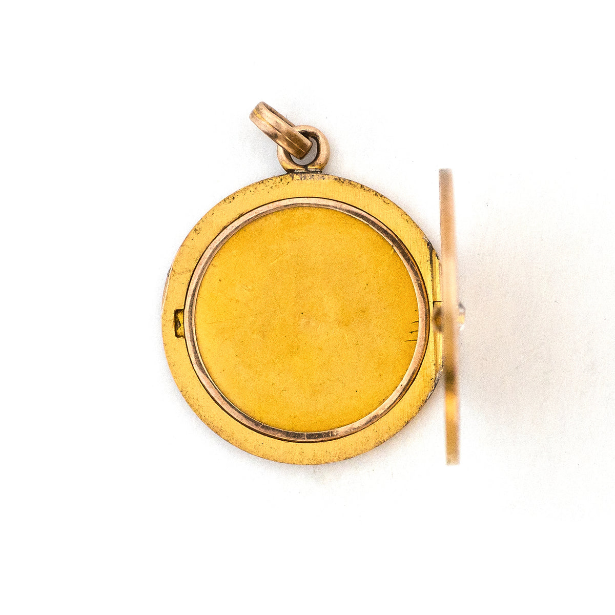 14k Gold & Diamond Starburst Coin Locket