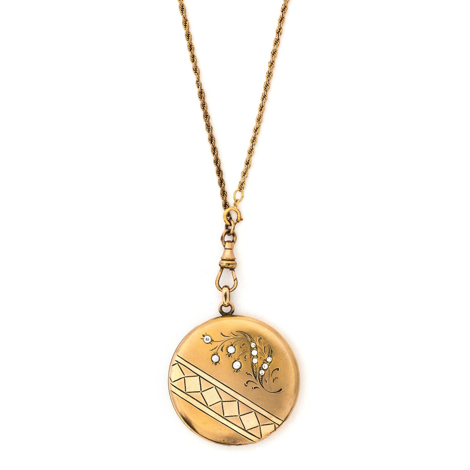 Lily of the Valley Geometric Locket