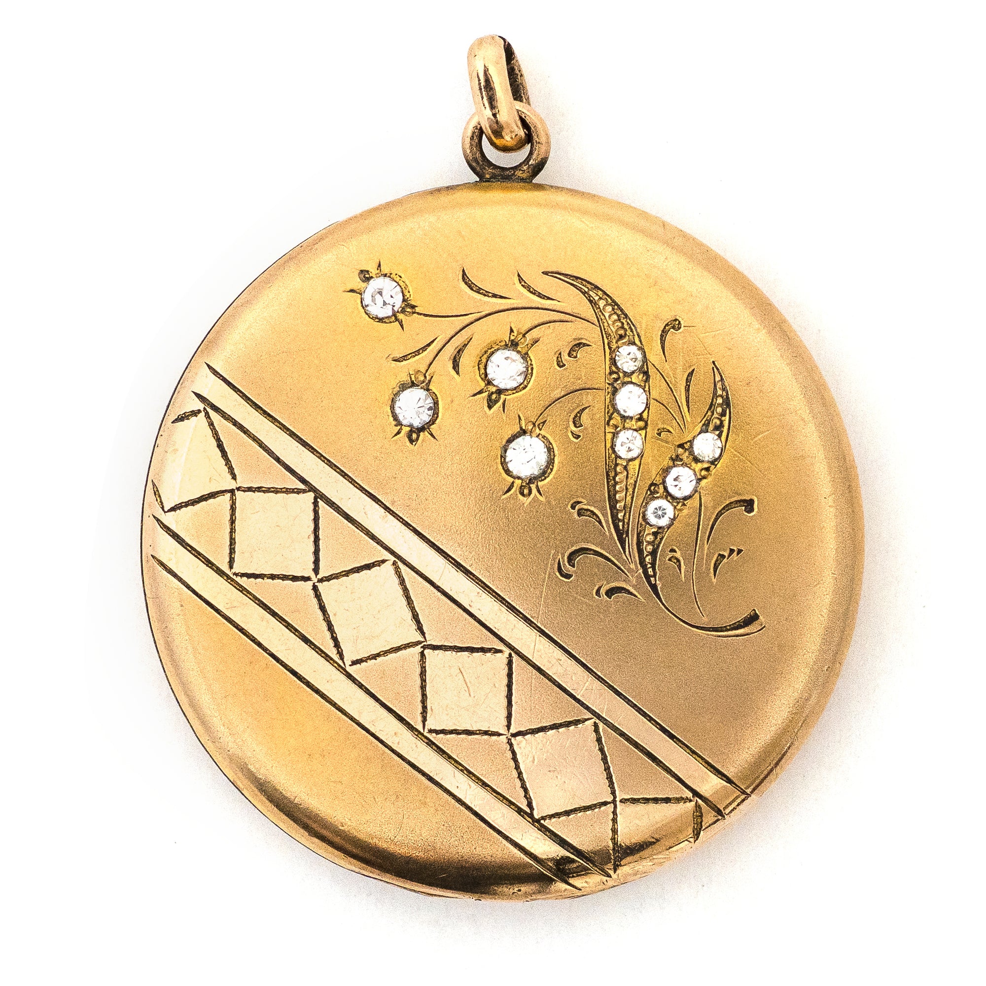 Lily of the Valley Geometric Locket