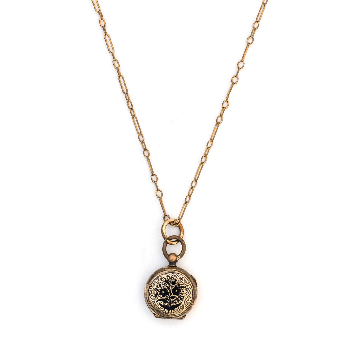 Petite Forget Me Not Enamel Locket