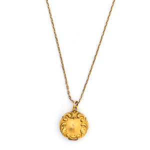 Matte Scroll Locket