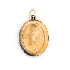 Pearl Crescent Oval Locket
