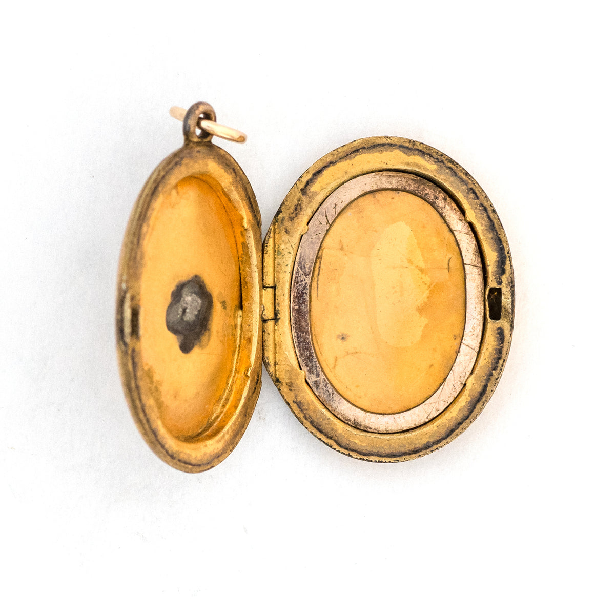 Pearl Crescent Oval Locket