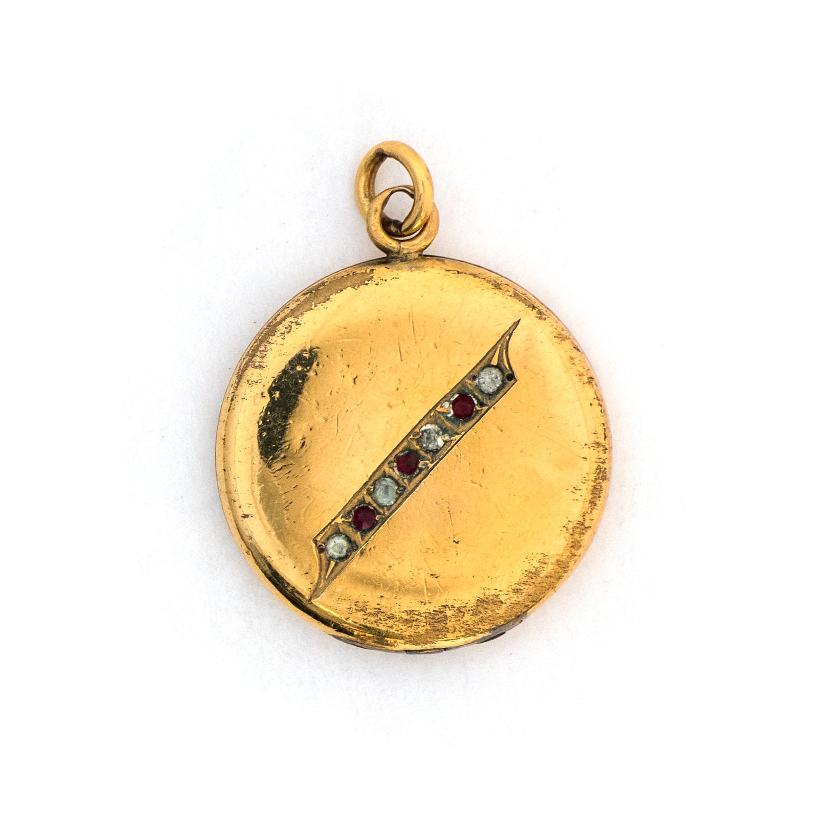 Red & White Crossbar Locket